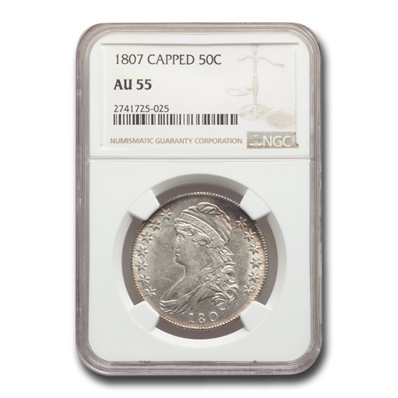 1807 Capped Bust Half Dollar AU-55 NGC 1807 Capped Bust Half Dollar AU-55 NGC