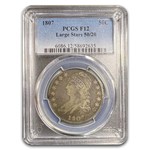 1807 Capped Bust Half Dollar Fine-12 PCGS (Large Stars, 50/20)