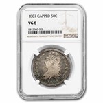 1807 Capped Bust Half Dollar VG-08 NGC