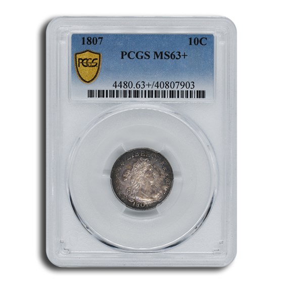 1807 Draped Bust Dime MS-63+ PCGS 1807 Draped Bust Dime MS-63+ PCGS