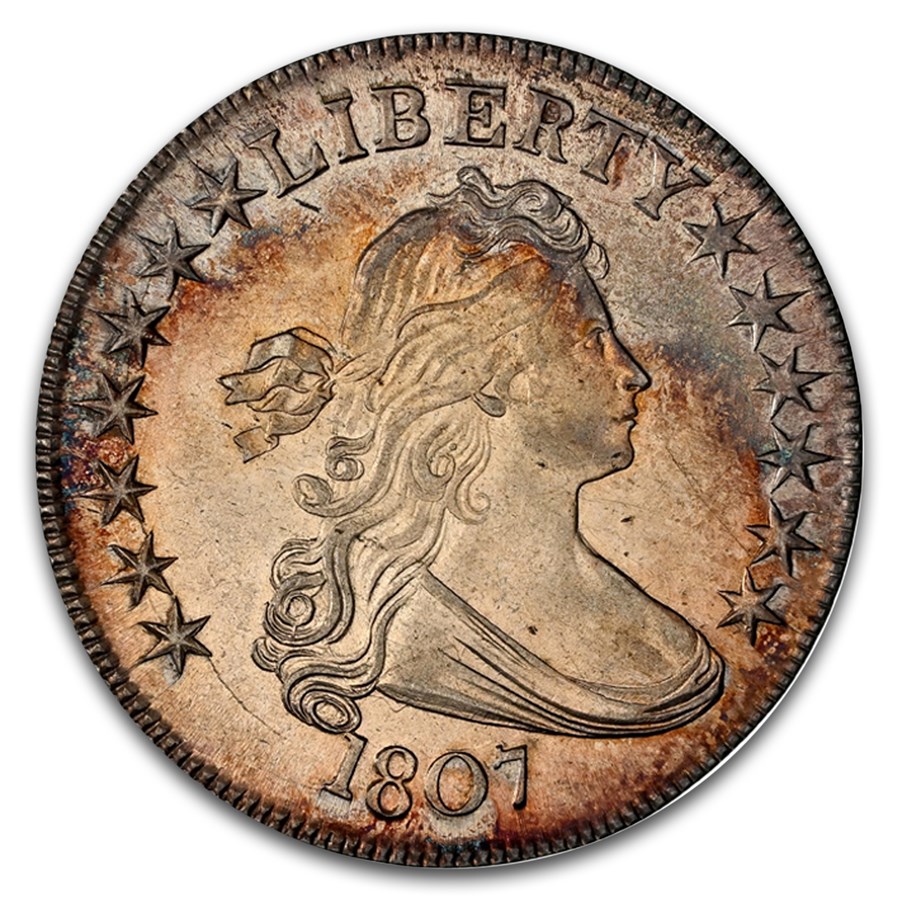 1807 Draped Bust Half Dollar MS-62+ NGC