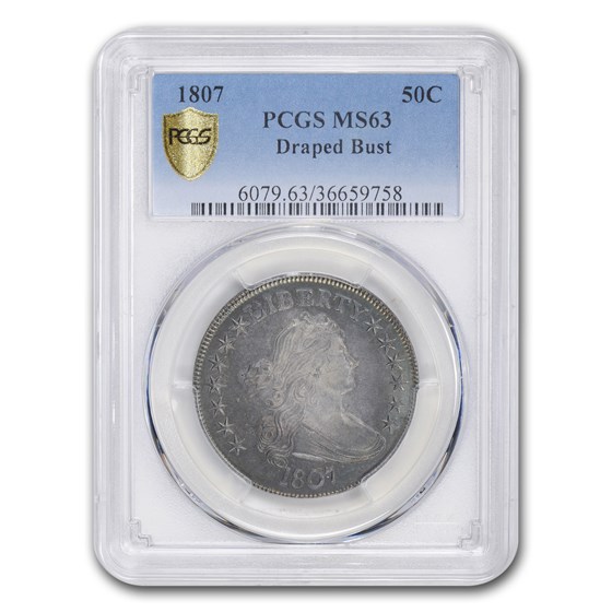 1807 Draped Bust Half Dollar MS-63 PCGS 1807 Draped Bust Half Dollar MS-63 PCGS