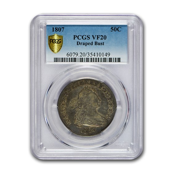1807 Draped Bust Half Dollar VF-20 PCGS 1807 Draped Bust Half Dollar VF-20 PCGS