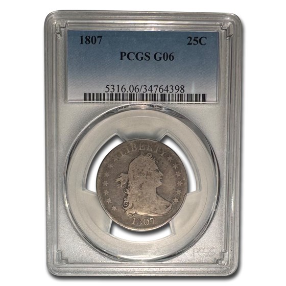 1807 Draped Bust Quarter Good-6 PCGS 1807 Draped Bust Quarter Good-6 PCGS