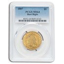 1807 Turban Head $5 Gold Half Eagle MS-64 PCGS (Bust Right) 1807 Turban Head $5 Gold Half Eagle MS-64 PCGS (Bust Right)