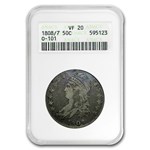 1808/7 Bust Half Dollar VF