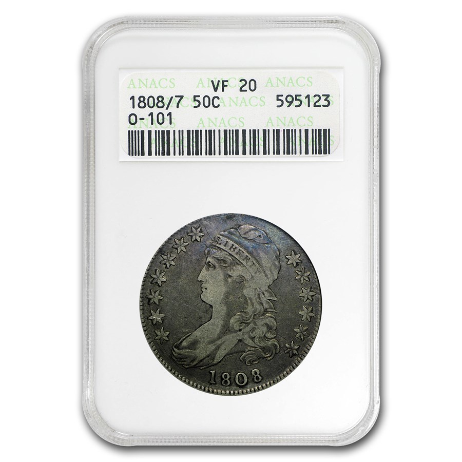 1808/7 Bust Half Dollar VF