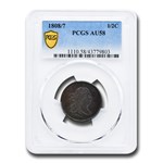 1808/7 Draped Bust Half Cent AU-58 PCGS (Brown)