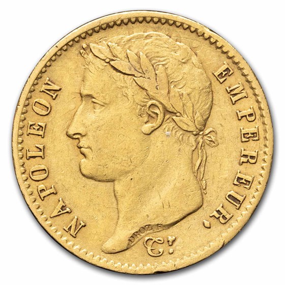 1808-A France Gold 20 Francs Napoleon I XF 1808-A France Gold 20 Francs Napoleon I XF