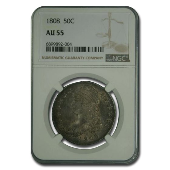 1808 Bust Half Dollar AU-55 NGC 1808 Bust Half Dollar AU-55 NGC