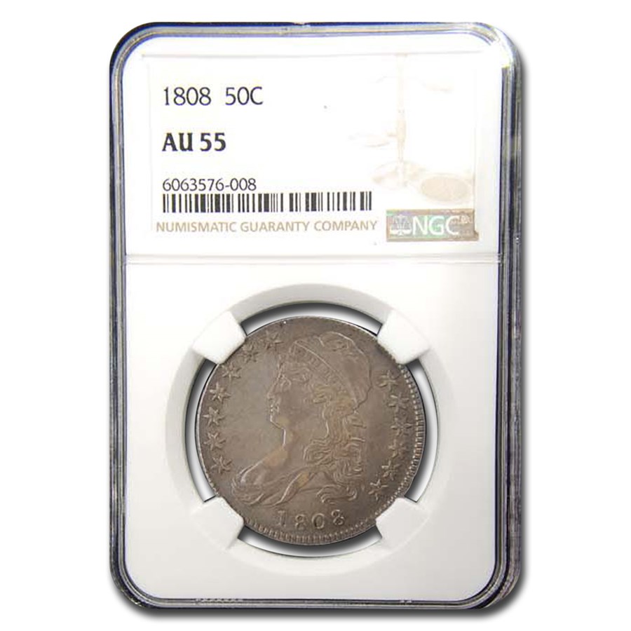 1808 Bust Half Dollar AU-55 NGC