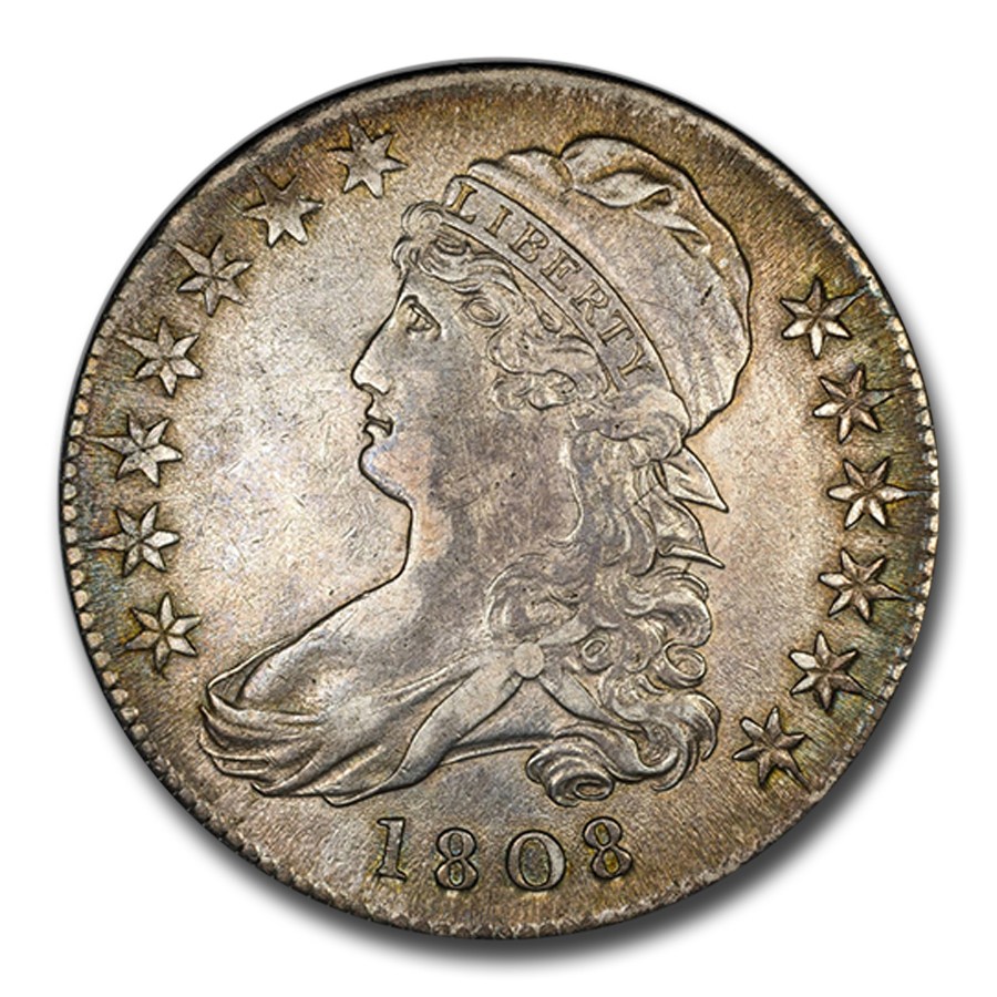 1808 Capped Bust Half Dollar AU-55 CACG