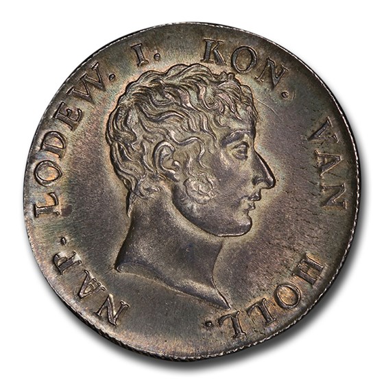 1808 Netherlands Silver 50 Stuivers MS-62 PCGS 1808 Netherlands Silver 50 Stuivers MS-62 PCGS