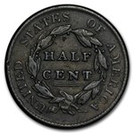 1809-1836 Classic Head Half Cent VF