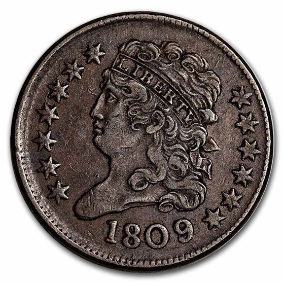 1809/6 Half Cent XF