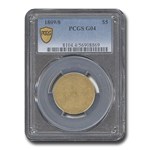 1809/8 Capped Bust $5 Gold Half Eagle Good-4 PCGS