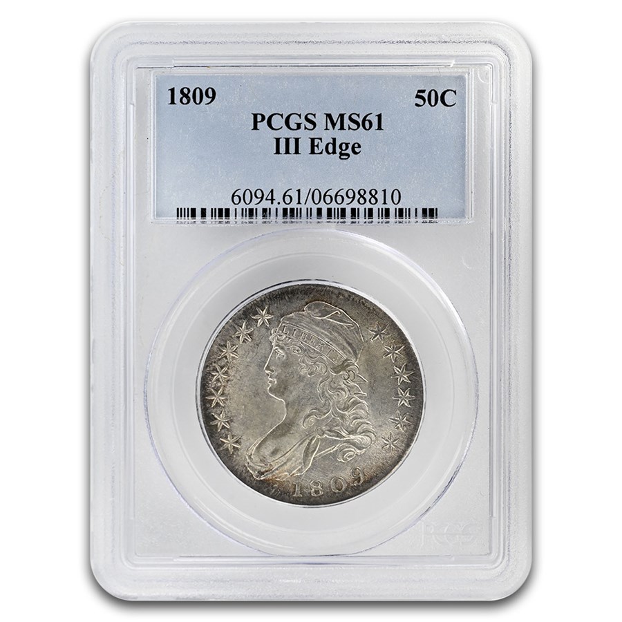 1809 Capped Bust Half Dollar MS-61 PCGS (III Edge)
