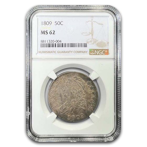 1809 Capped Bust Half Dollar MS-62 NGC