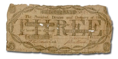 1809 Farmers Exch Bk of Gloucester, RI $3 RI-120 VG 1809 Farmers Exch Bk of Gloucester, RI $3 RI-120 VG