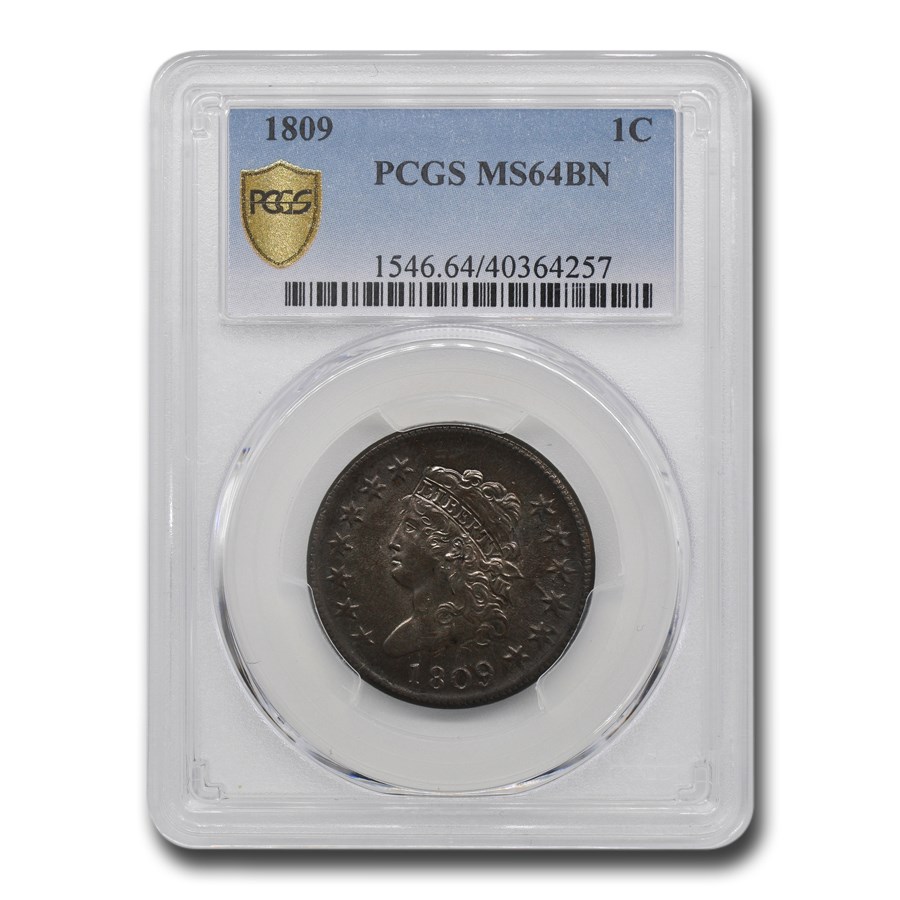 1809 Large Cent MS-64 PCGS (Brown)