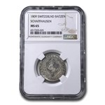 1809 Switzerland Silver Batzen MS-65 NGC