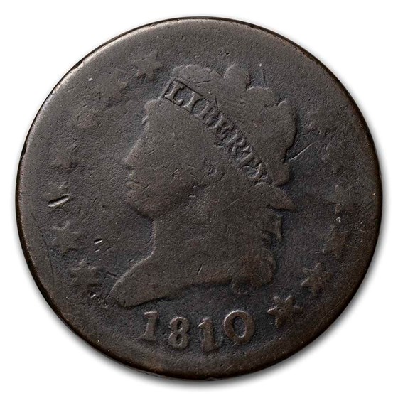 1810/09 Large Cent Good -Scarce Over Date