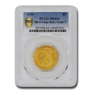 1810 $5 Gold Capped Head Half Eagle MS-64+ PCGS (Lg Date, Lg 5) 1810 $5 Gold Capped Head Half Eagle MS-64+ PCGS (Lg Date, Lg 5)