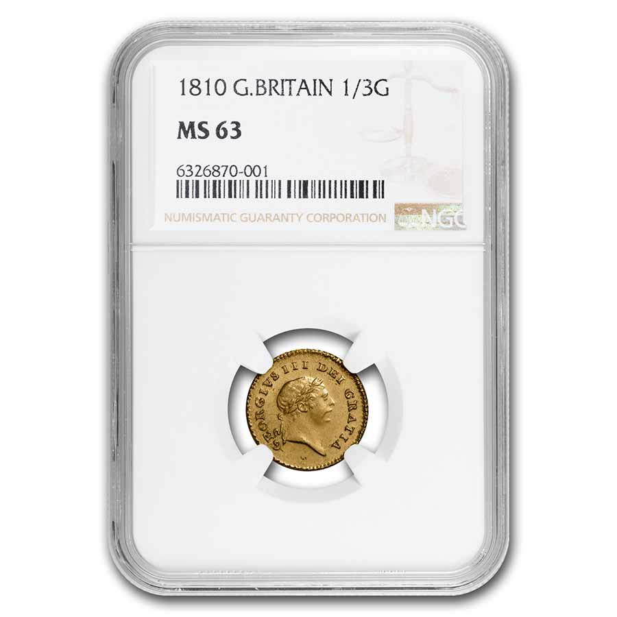 Buy 1810 Great Britain Gold 1/3 Guinea George III MS-63 NGC | APMEX