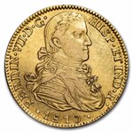 1810 Mo HJ Mexico Gold 8 Escudos Ferdinand VII XF