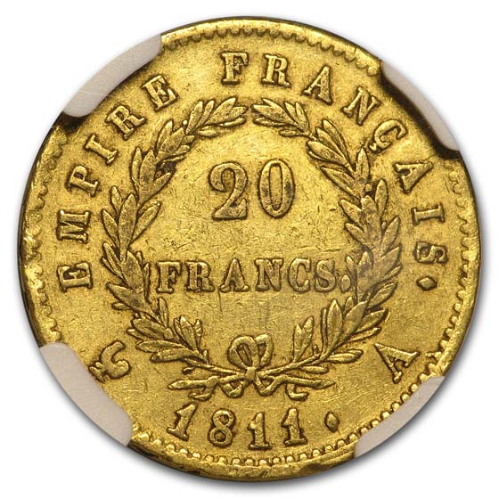 Buy 1811-A France Gold 20 Francs Napoleon XF-45 NGC | APMEX