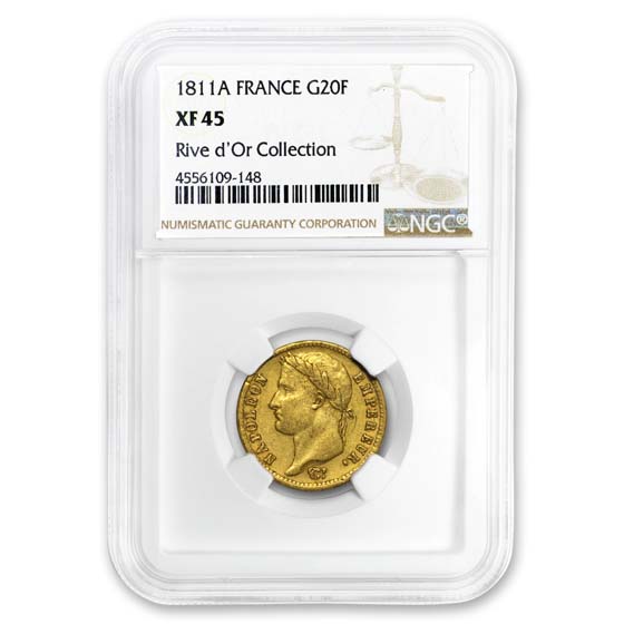 Buy 1811-A France Gold 20 Francs Napoleon XF-45 NGC | APMEX
