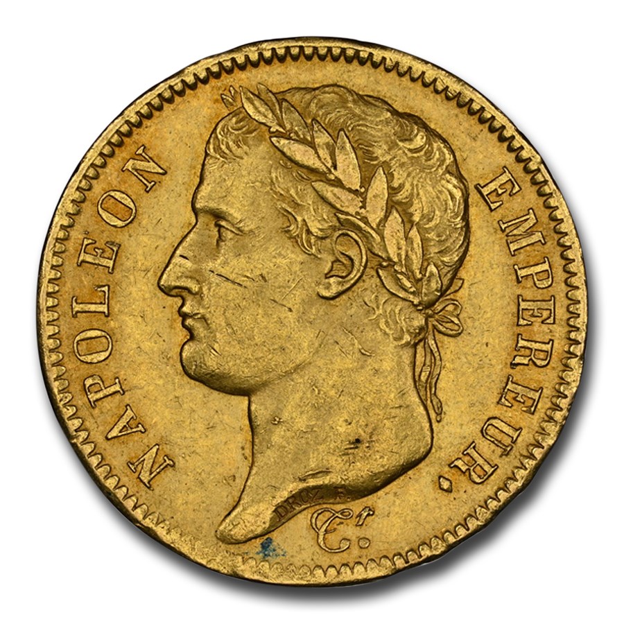 1811-A France Gold 40 Francs Napoleon MS-61 NGC