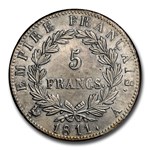 1811-A France Silver 5 Francs MS-63 NGC