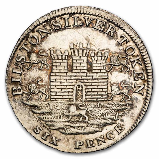 1811 Bilston Silver 6 Pence Merchant Token AU (Details)