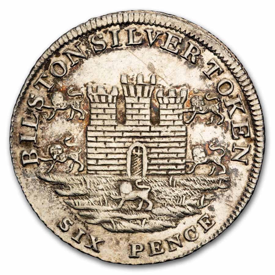 1811 Bilston Silver 6 Pence Merchant Token AU (Details)