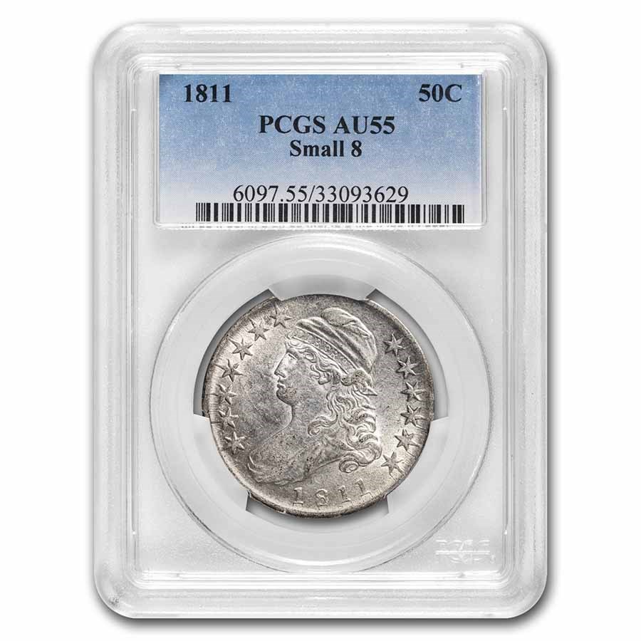 1811 Bust Half Dollar AU-55 PCGS (Small 8)