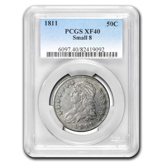 1811 Bust Half Dollar XF-40 PCGS (Small 8) 1811 Bust Half Dollar XF-40 PCGS (Small 8)