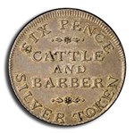 1811 Great Britain Silver Cattle and Barber 6P Token AU-58 PCGS