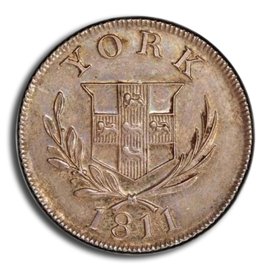 1811 Great Britain Silver Cattle and Barber 6P Token MS-62 PCGS