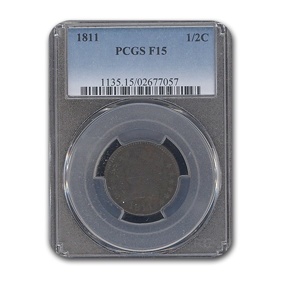 1811 Half Cent Fine-15 PCGS (Brown) 1811 Half Cent Fine-15 PCGS (Brown)