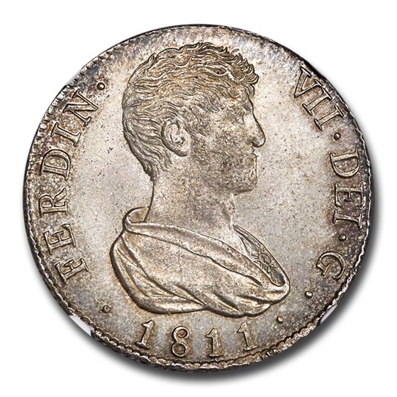 1811-V SG Spain Silver 4 Reales Ferdinand VII MS-65 NGC 1811-V SG Spain Silver 4 Reales Ferdinand VII MS-65 NGC