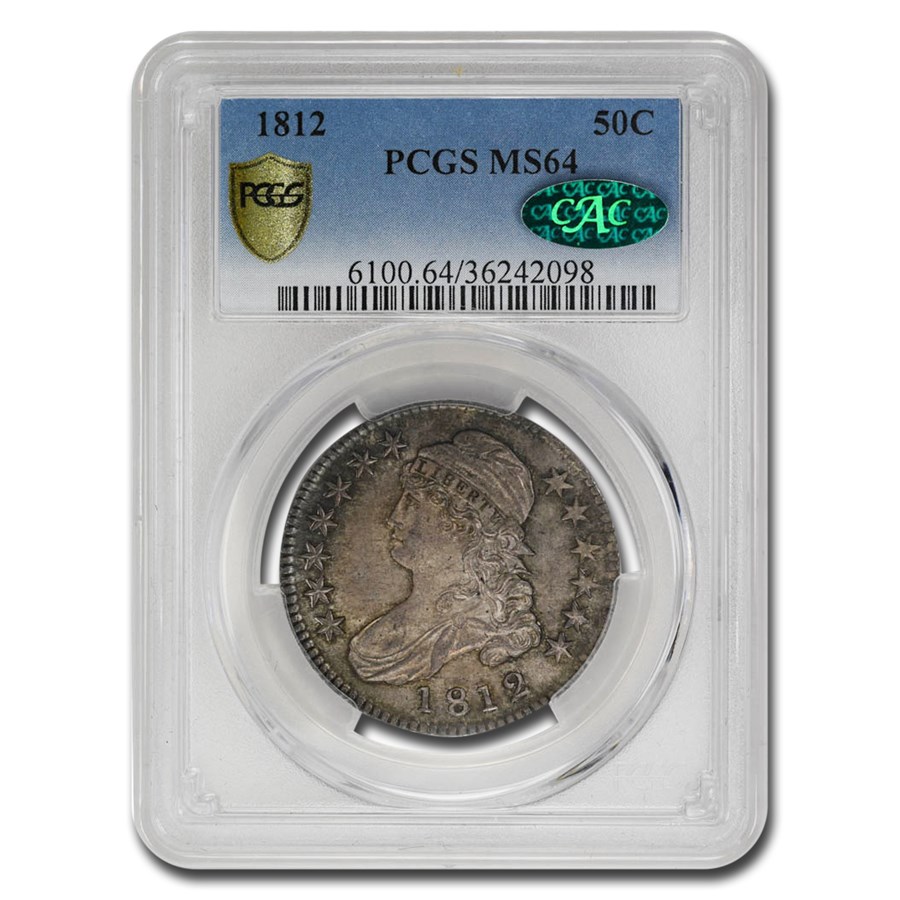 1812 Capped Bust Half Dollar MS-64 PCGS CAC