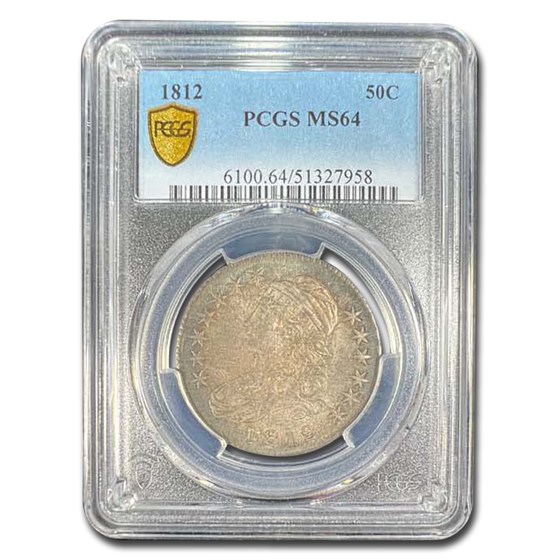 1812 Capped Bust Half Dollar MS-64 PCGS 1812 Capped Bust Half Dollar MS-64 PCGS
