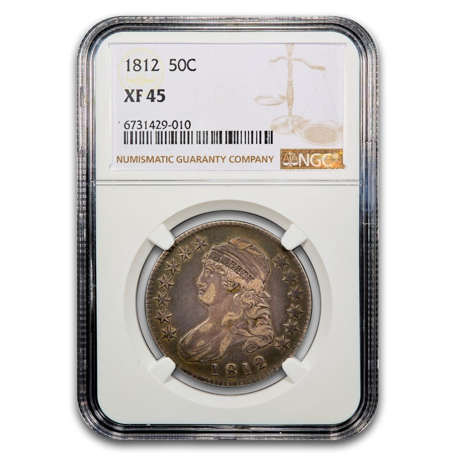 1812 Capped Bust Half Dollar XF-45 NGC