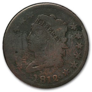 1812 Large Cent Lg Date Good 1812 Large Cent Lg Date Good
