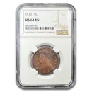 1812 Large Cent MS-64 NGC (Brown)
