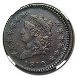 1812 Large Cent XF-40 NGC (Brown, Double Struck)