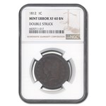 1812 Large Cent XF-40 NGC (Brown, Double Struck)