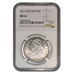 1813 Capped Bust Half Dollar MS-61 NGC (50C/UNI)
