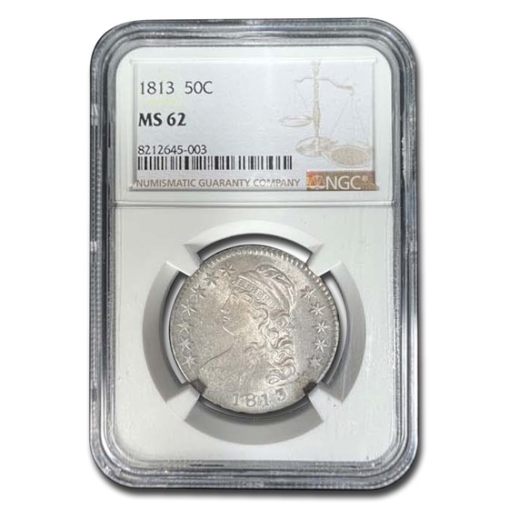 1813 Capped Bust Half Dollar MS-62 NGC 1813 Capped Bust Half Dollar MS-62 NGC